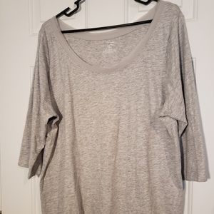 Lane Bryant 3/4 sleeve gray top